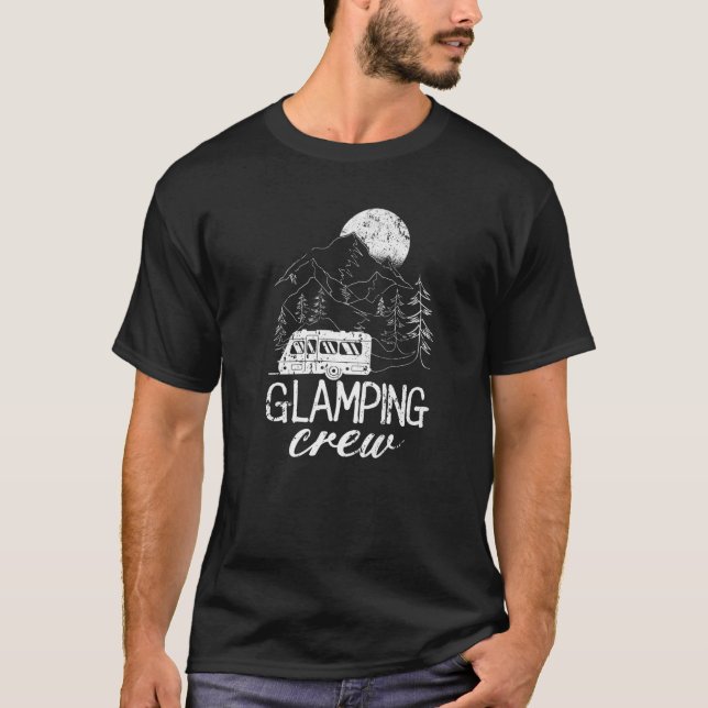 Glamping Crew Luxury Camping Trip Matching Family T-Shirt (Front)