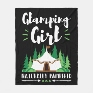 Glamping Girl Pampered Fleece Blanket