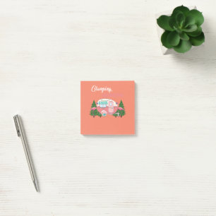 Glamping Grandma Costume Camping RV Flamingos Camp Post-it Notes