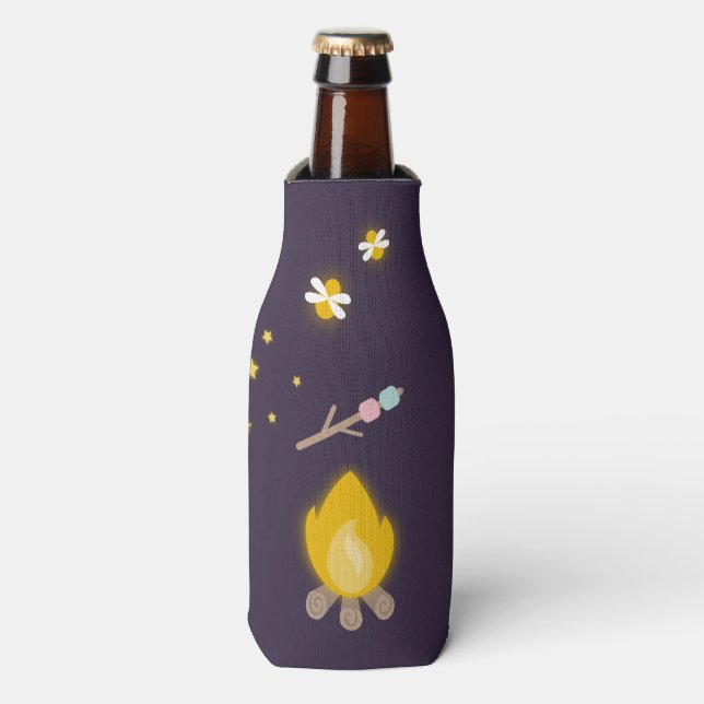 Glamping Party customizable Bottle Cooler (Bottle Front)
