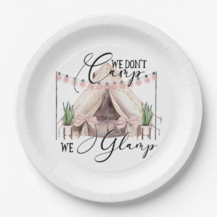 Glamping Party Paper Plate