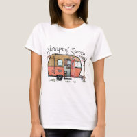Glamping Queen Camper Camping Outdoors T-Shirt