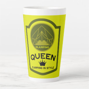 Glamping Queen Camping In Style Latte Mug