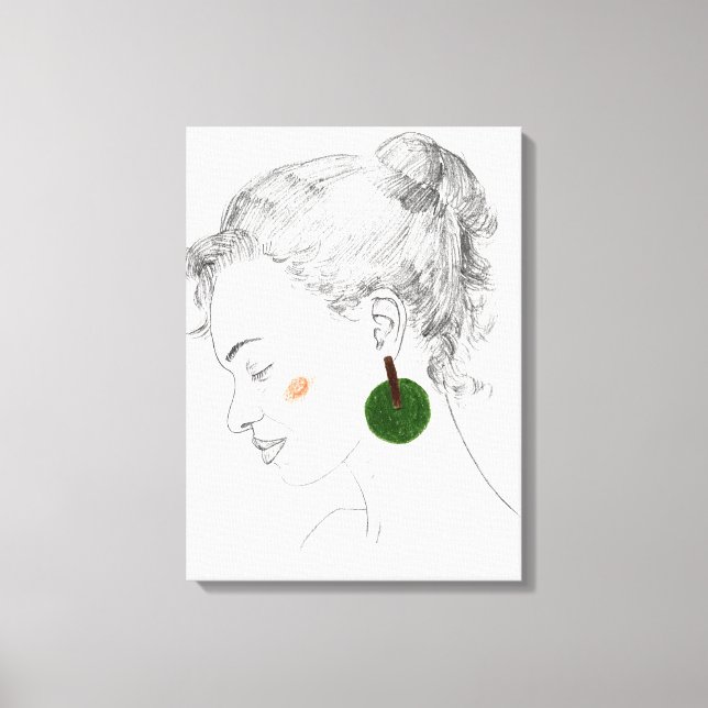 Glance Sketch Canvas Print (Front)