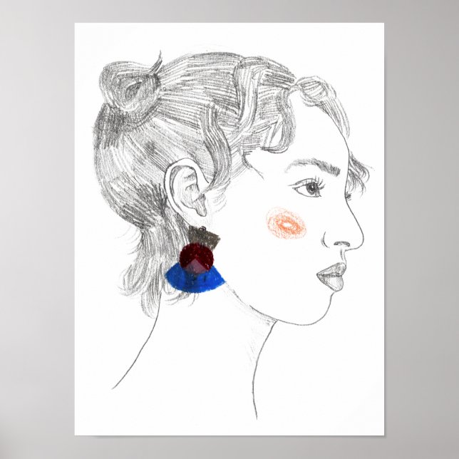 Glance Sketch - Portrait Poster (Front)