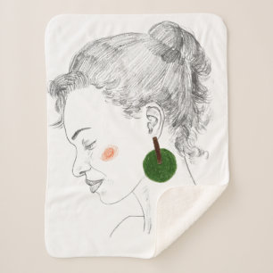 Glance Sketch Sherpa Blanket