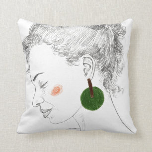 Glance Sketch Throw Pillow