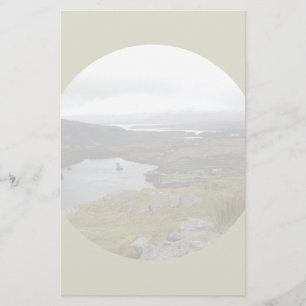 Glanmore Lake from Healy Pass Ireland. Round. Stationery