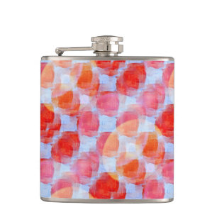 Glare from design texture background hip flask