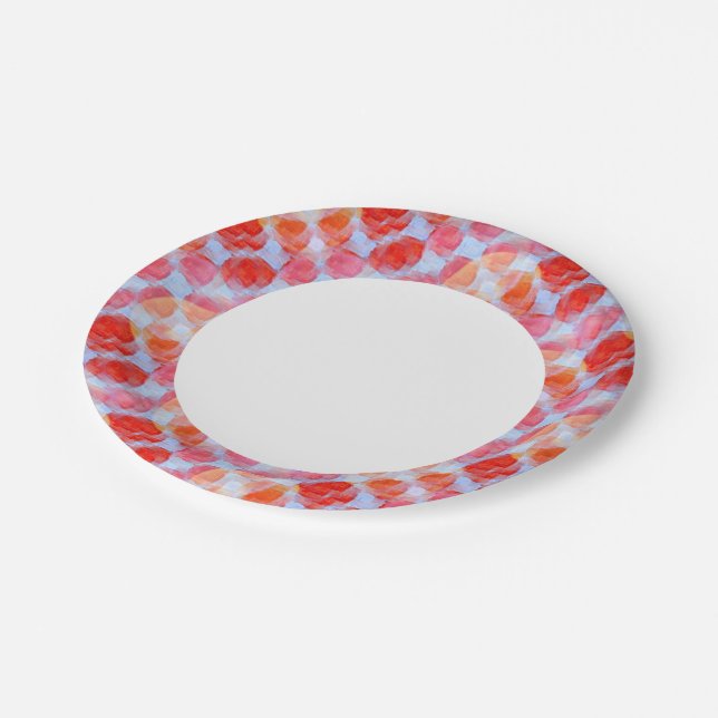Glare from design texture background paper plate (Angled)