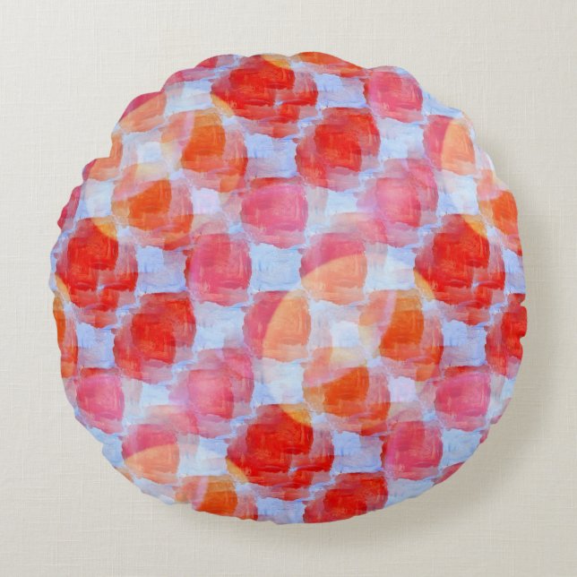 Glare from design texture background round pillow (Front)