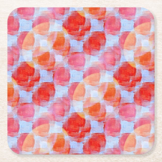 Glare from design texture background square paper coaster (Front)