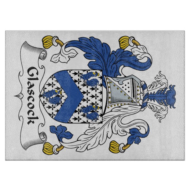 Glascock Family Crest Cutting Board (Front)