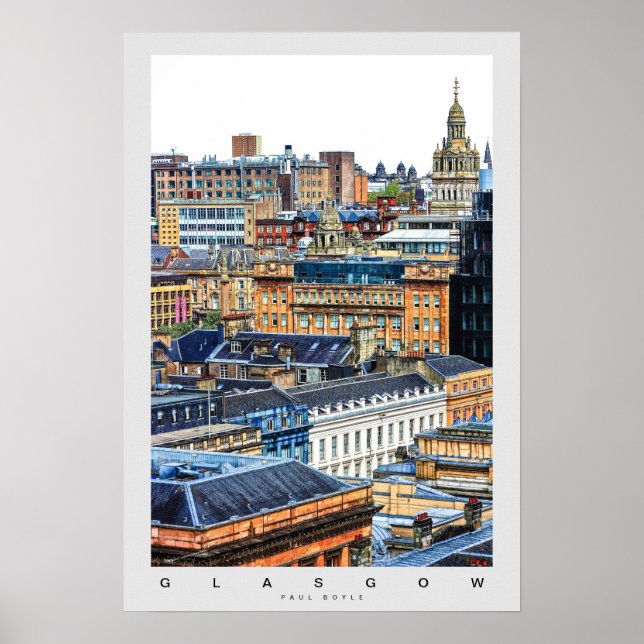 Glasgow city scene poster (Front)