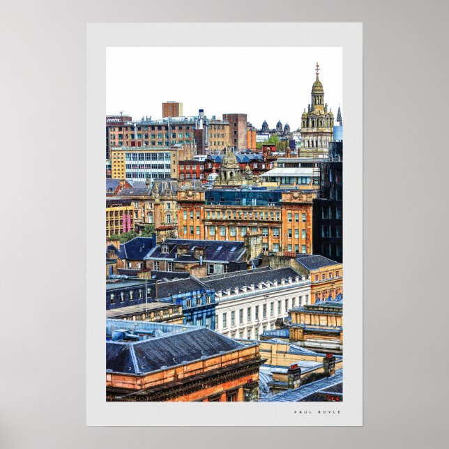 Glasgow city scene poster (Front)