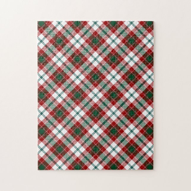 Glasgow Clan Tartan Plaid Pattern Jigsaw Puzzle (Vertical)