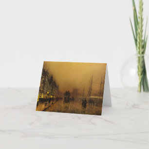 Glasgow Docks, 1880 by John Atkinson Grimshaw Thank You Card