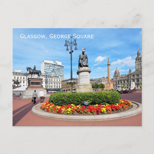 Glasgow, George Square, Scotland Postcard (Front)