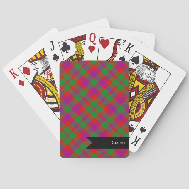 Glasgow Heritage Pattern Scottish Plaid Playing Cards (Back)