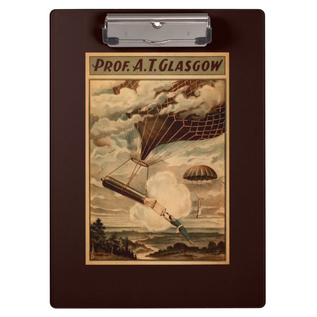 Glasgow Hot Air Balloon Circus Theatre Poster Clipboard (Front)