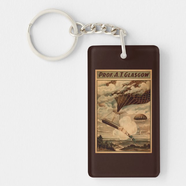 Glasgow Hot Air Balloon Circus Theatre Poster Keychain (Front)