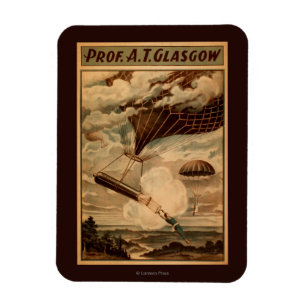 Glasgow Hot Air Balloon Circus Theatre Poster Magnet