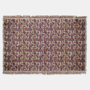 Glasgow Rose - Art Nouveau Inspired Throw Blanket