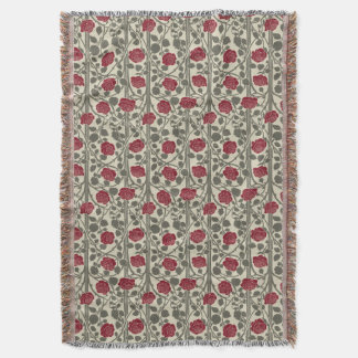 Glasgow Rose - Art Nouveau Throw Blanket