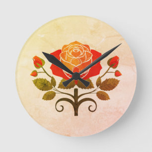 Glasgow Rose Round Clock
