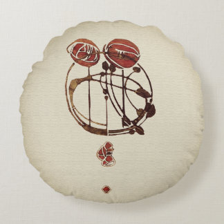 Glasgow Rose Round Pillow