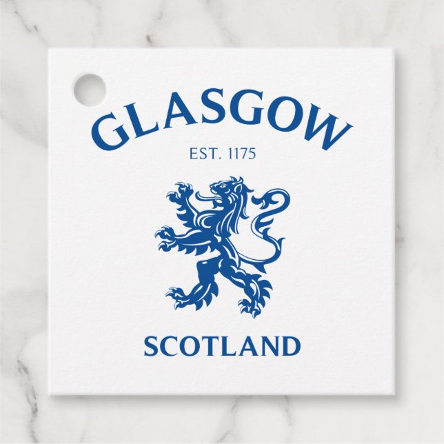 GLASGOW, SCOTLAND FAVOUR TAGS (Front)
