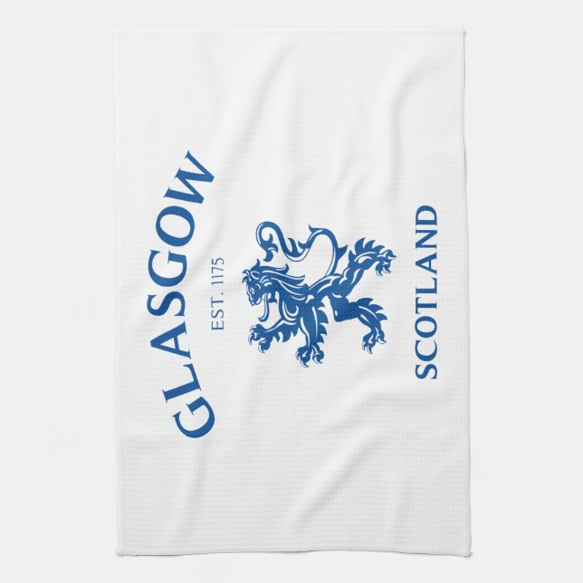 GLASGOW, SCOTLAND KITCHEN TOWEL (Vertical)