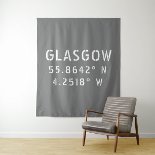Glasgow Scotland Latitude & Longitude  Tapestry