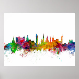 Glasgow Scotland Skyline Poster