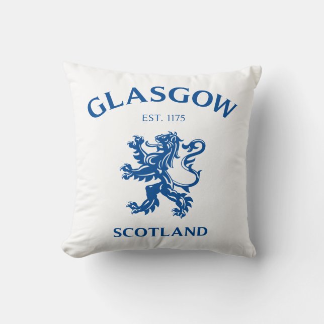 GLASGOW, SCOTLAND THROW PILLOW (Front)