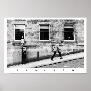 Glasgow street scene poster