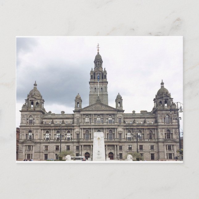 Glasgow Town Hall Postcard (Front)