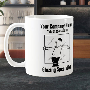 Glass and Glazing Cartoon Coffee Mug