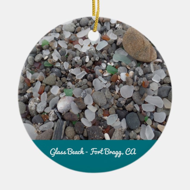 Glass Beach Fort Bragg California Ornament (Front)