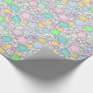 Glass beads, jewellery wrapping paper