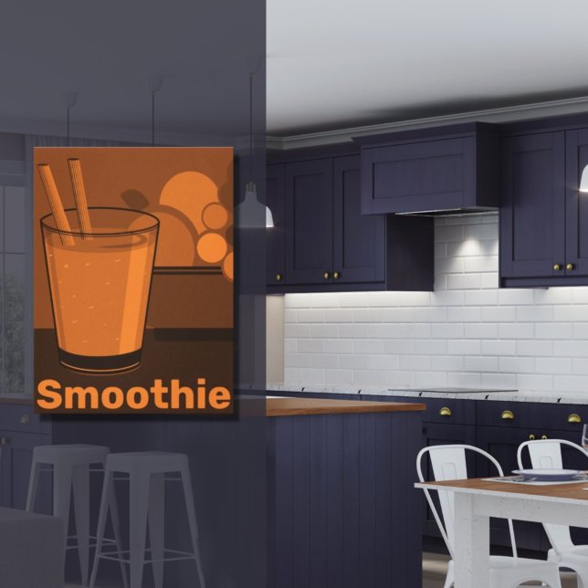 Glass Black-Orange Kitchen Wall Art Decor -Canvas (Creator Uploaded)