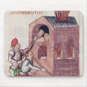 Glass blowers, from 'Tractatus de Herbis' Mouse Pad