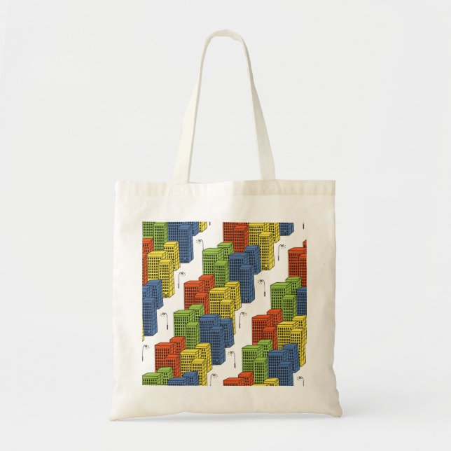 Glass Bottles, Abstract Pattern Design. Tote Bag (Front)