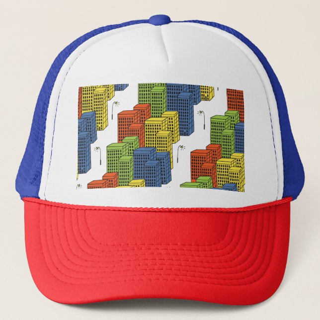 Glass Bottles, Abstract Pattern Design. Trucker Hat (Front)