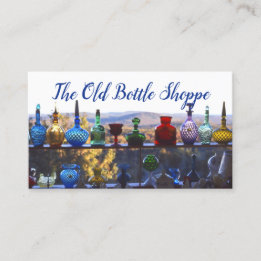Glass Bottles Colourful Antique Bottle Collection Business Card