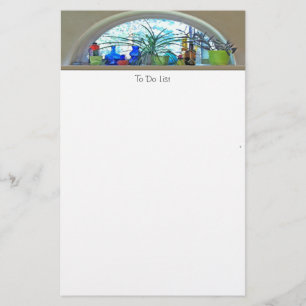 Glass Bottles Plants In Window Watercolor Stationery