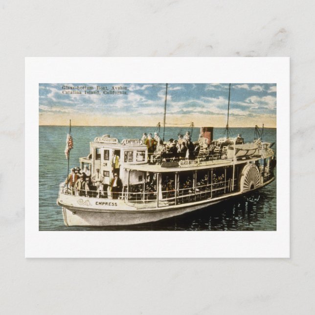 Glass Bottom Boat, Avalon, Catalina Island, CA Postcard (Front)