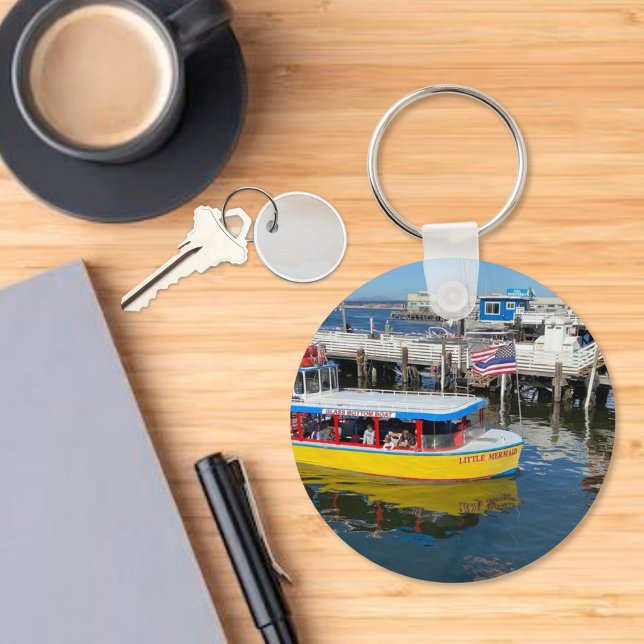 Glass Bottom Boat - Monterey CA  Keychain (Creator Uploaded)