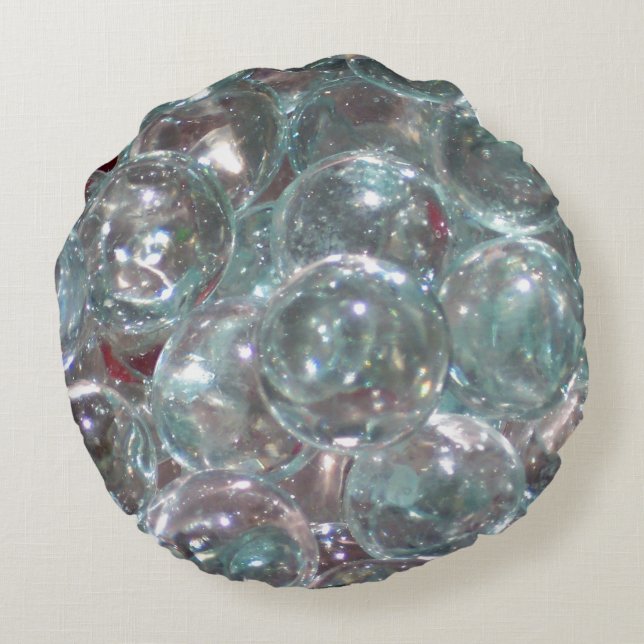 glass bubbles throw pillow (Back)