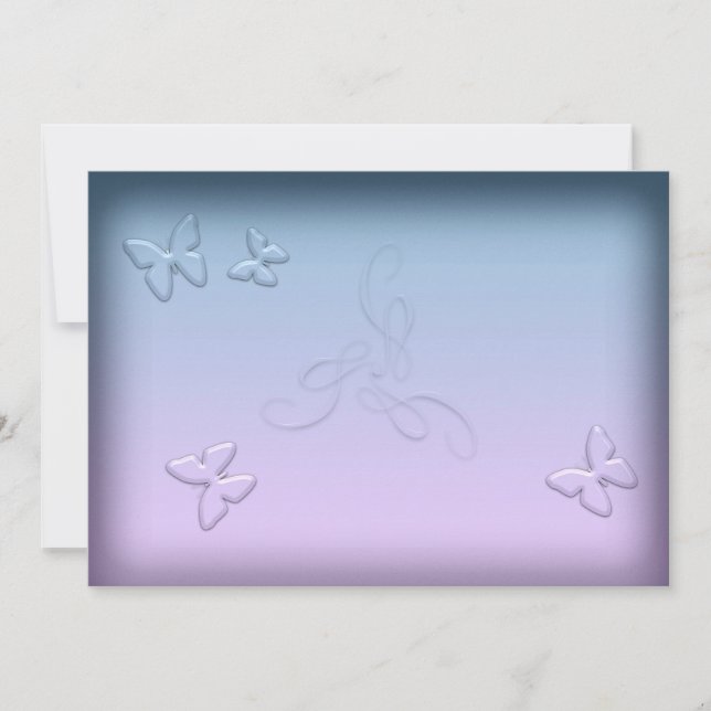 Glass Butterflies Invitation (Front)